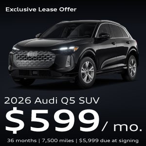 A black Q5 parked.