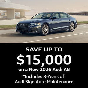 Save up to $15,000 on a New 2026 Audi A8