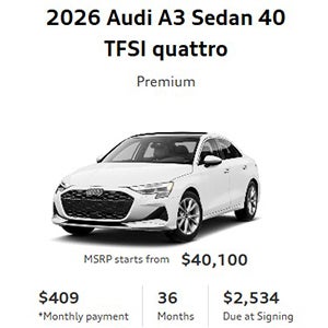 Side view of an Audi vehicle 