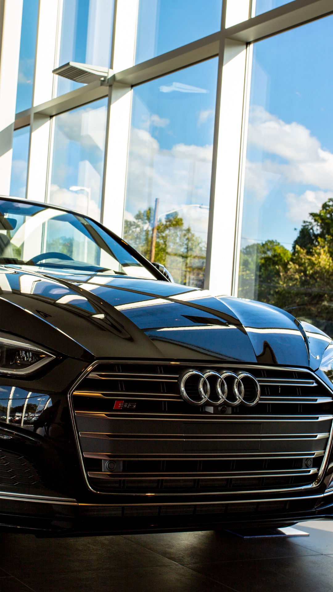 Audi car inside the dealership at Audi Winston-Salem