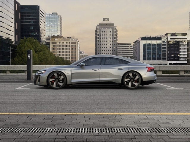 Audi e‑tron GT side profile showcasing
