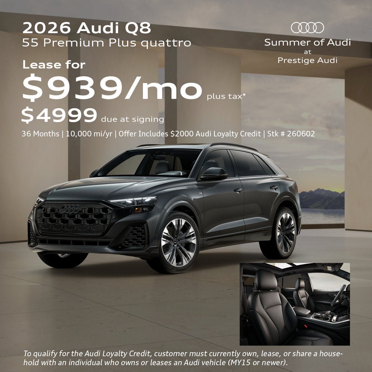 2026 Audi Q8 Lease Offer