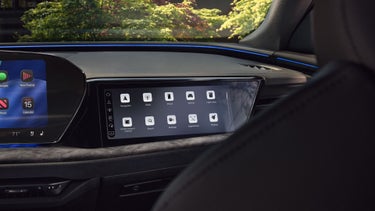 Close-up on the passenger display screen in a Q5.
