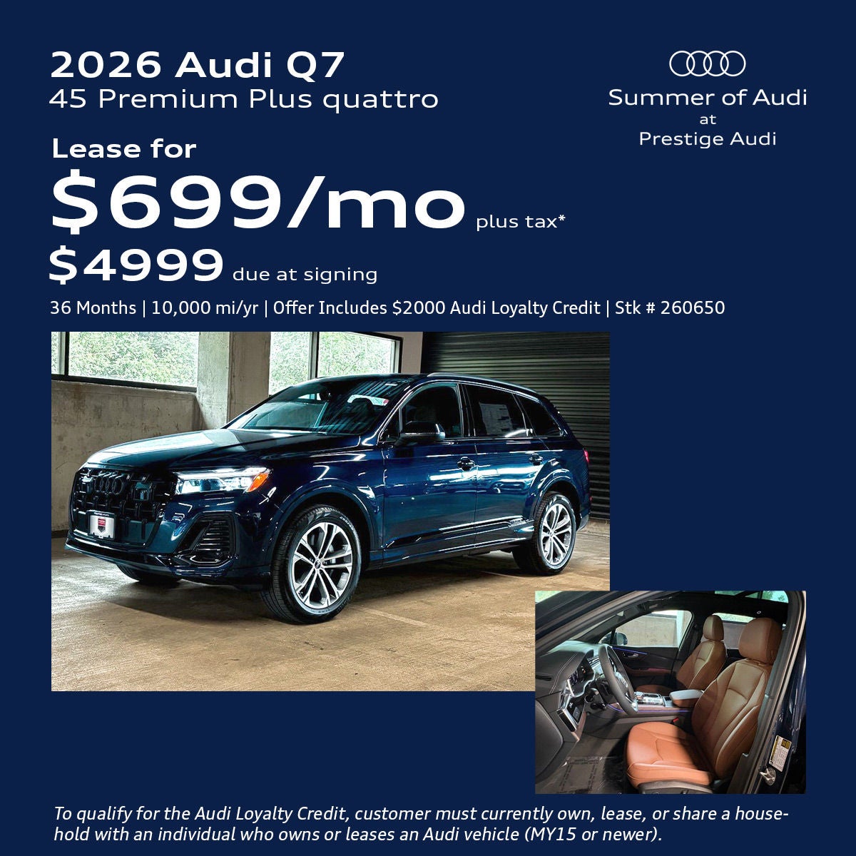 Audi Q7 Lease Offer