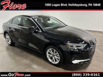 Three-quarter view of an Audi A3. 
