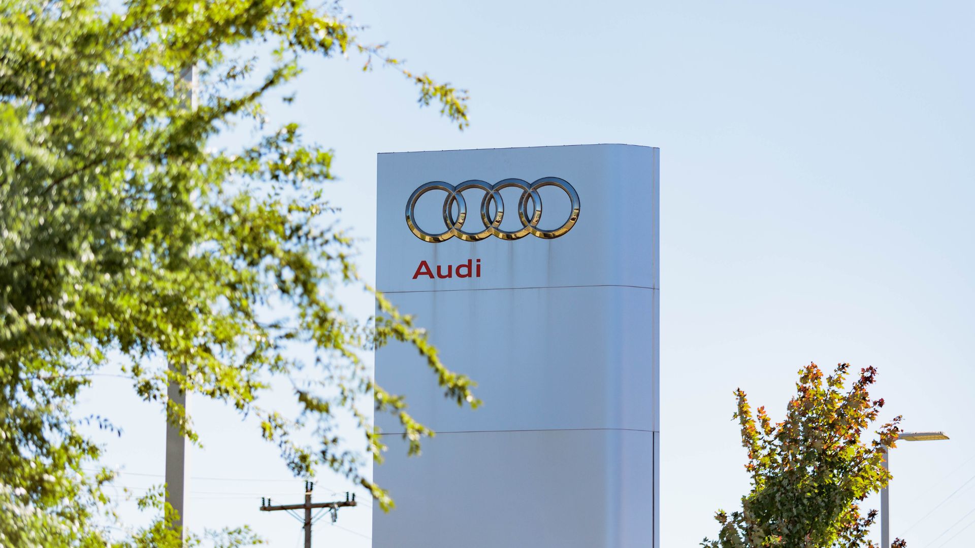 Audi Greensboro business sign with logo