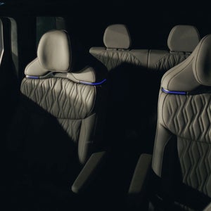 View of the back seats in the Audi Q9.