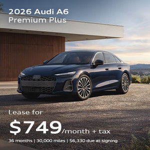 front facing 2026 Audi A6 Sedan Premium Plus parked