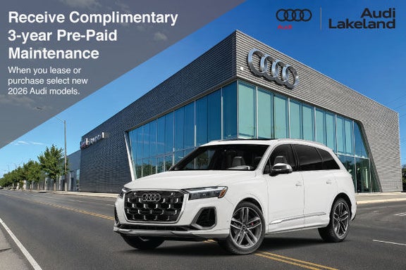 Maintenance offer for new 2026 inventory at Audi Lakeland