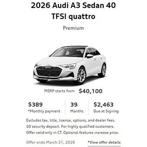 Side view of an Audi vehicle 