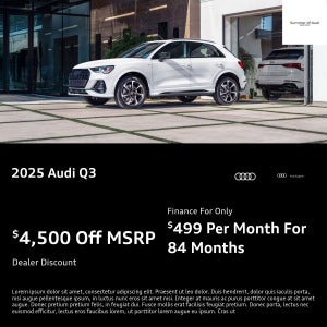 Side view of an Audi Q3 parked