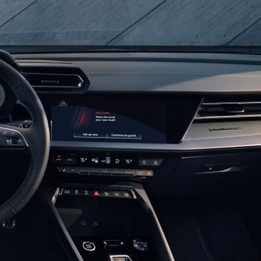 Closeup view of the MMI touch display in the new 2026 Audi A3