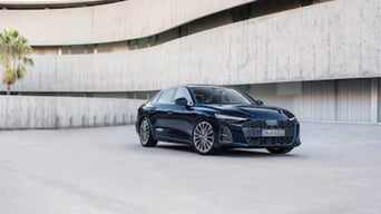 Vue avant trois quarts de l’Audi A6 Berline 2026.