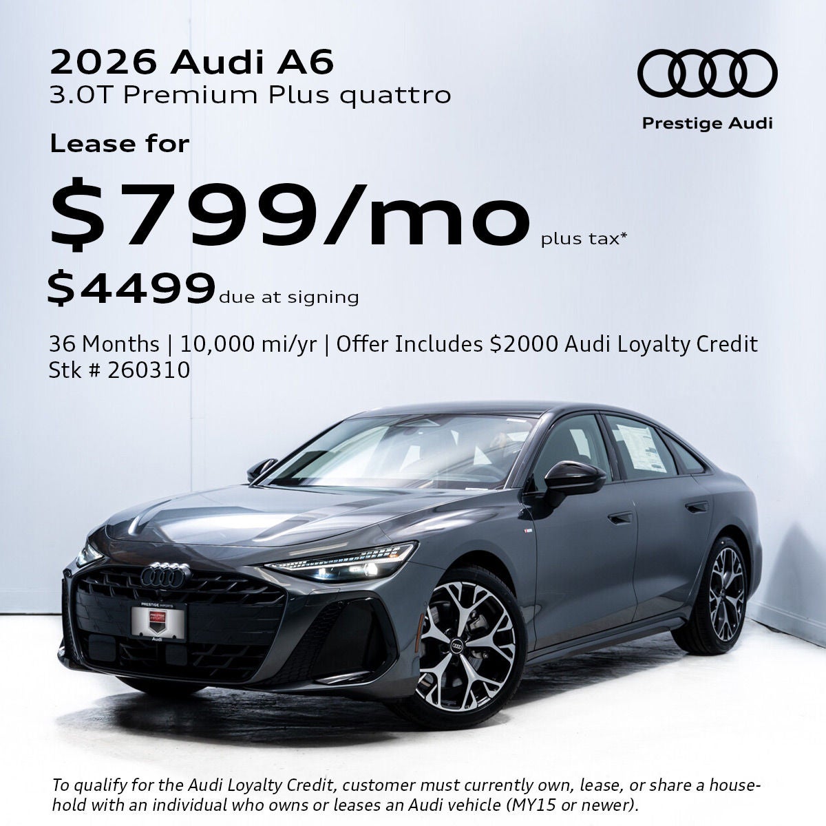 Audi A6 Lease Offer