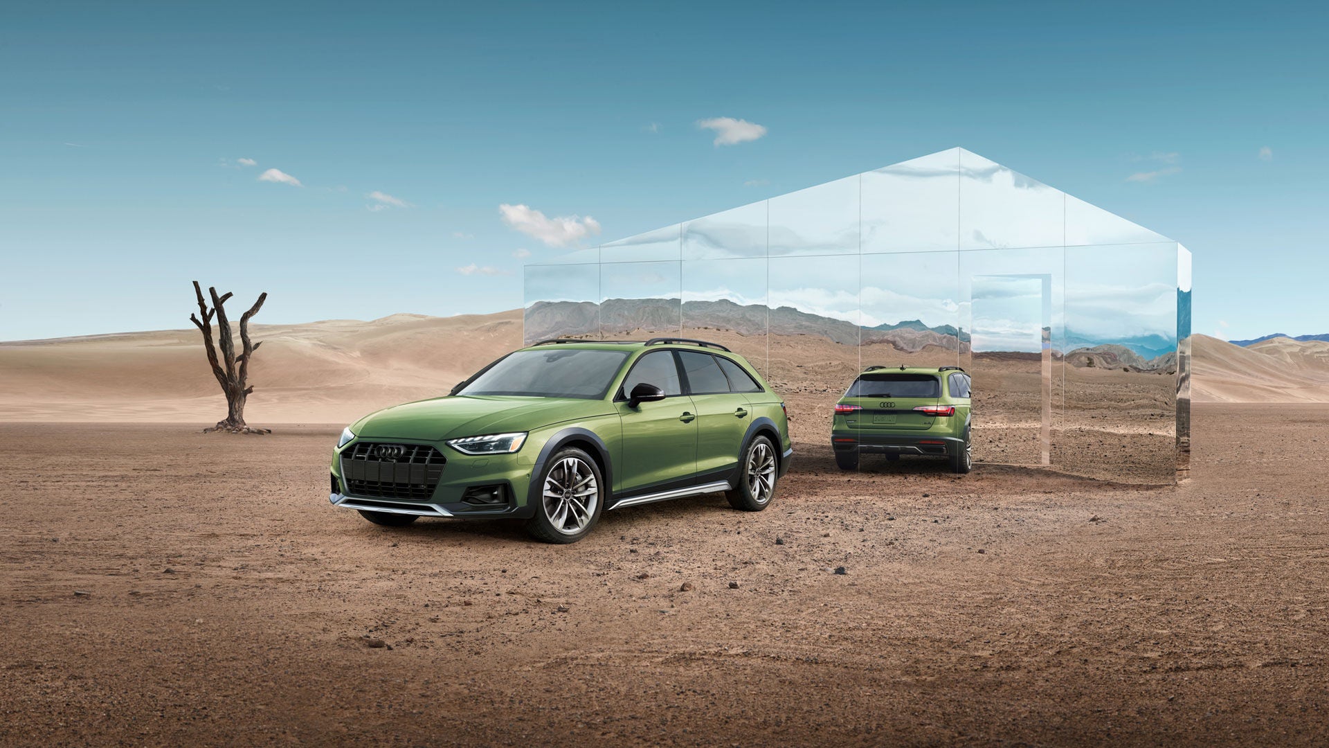 Audi A4 allroad Front Three Quarter and Rear Reflection