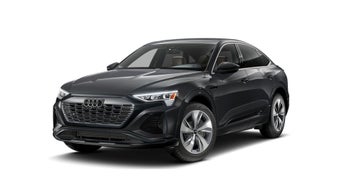 Three-quarter front view of the Audi Q8 e-tron Sportback.
