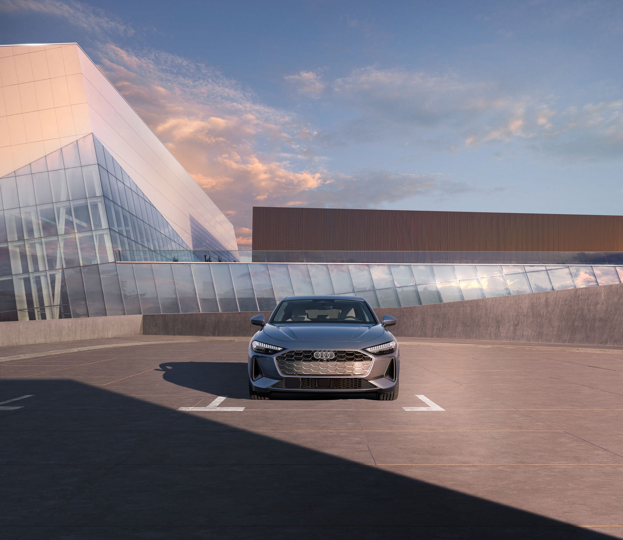 Front view of a 2025 Audi A5 sedan.