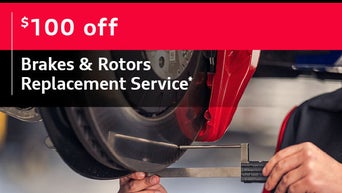 $100 Off Brakes & Rotors Replacement Service*