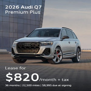 front facing Audi Q7 driving