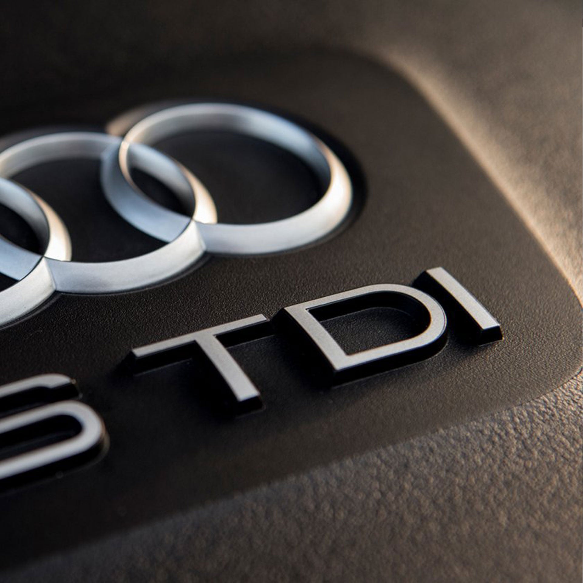 Gros plan du moteur de l’Audi TDI.