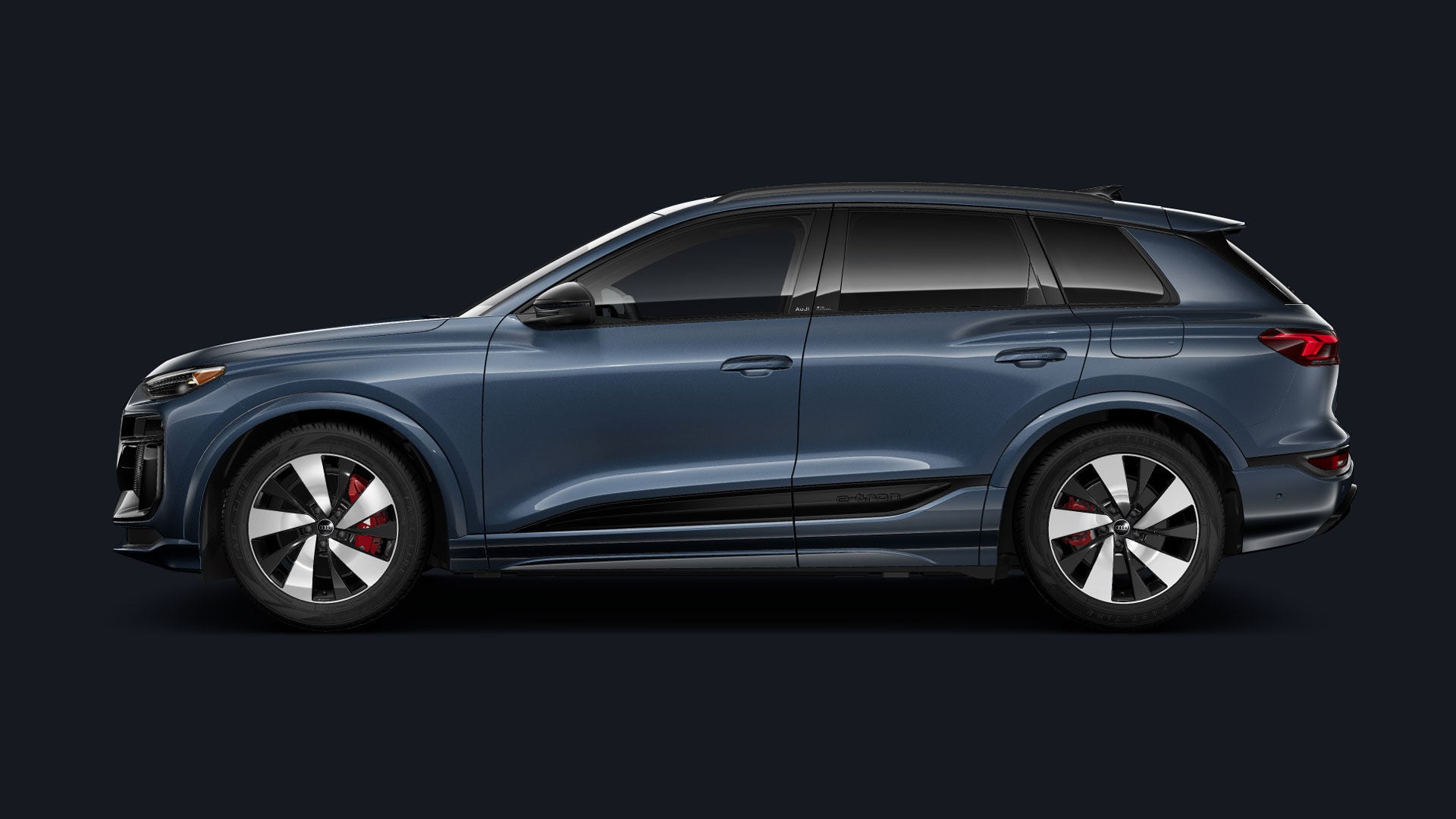 Side-view of the Audi SQ6 e-tron.