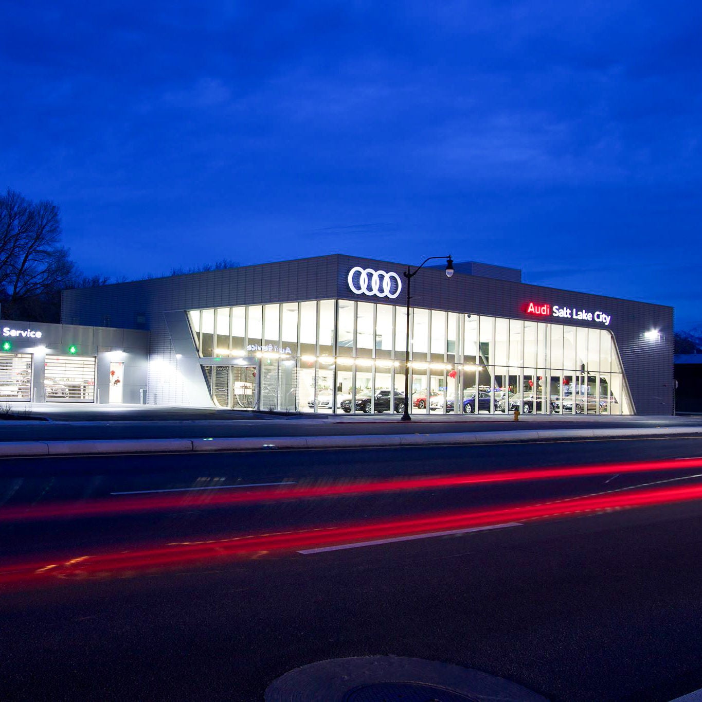 Front view of the Audi Salt Lake City dealership