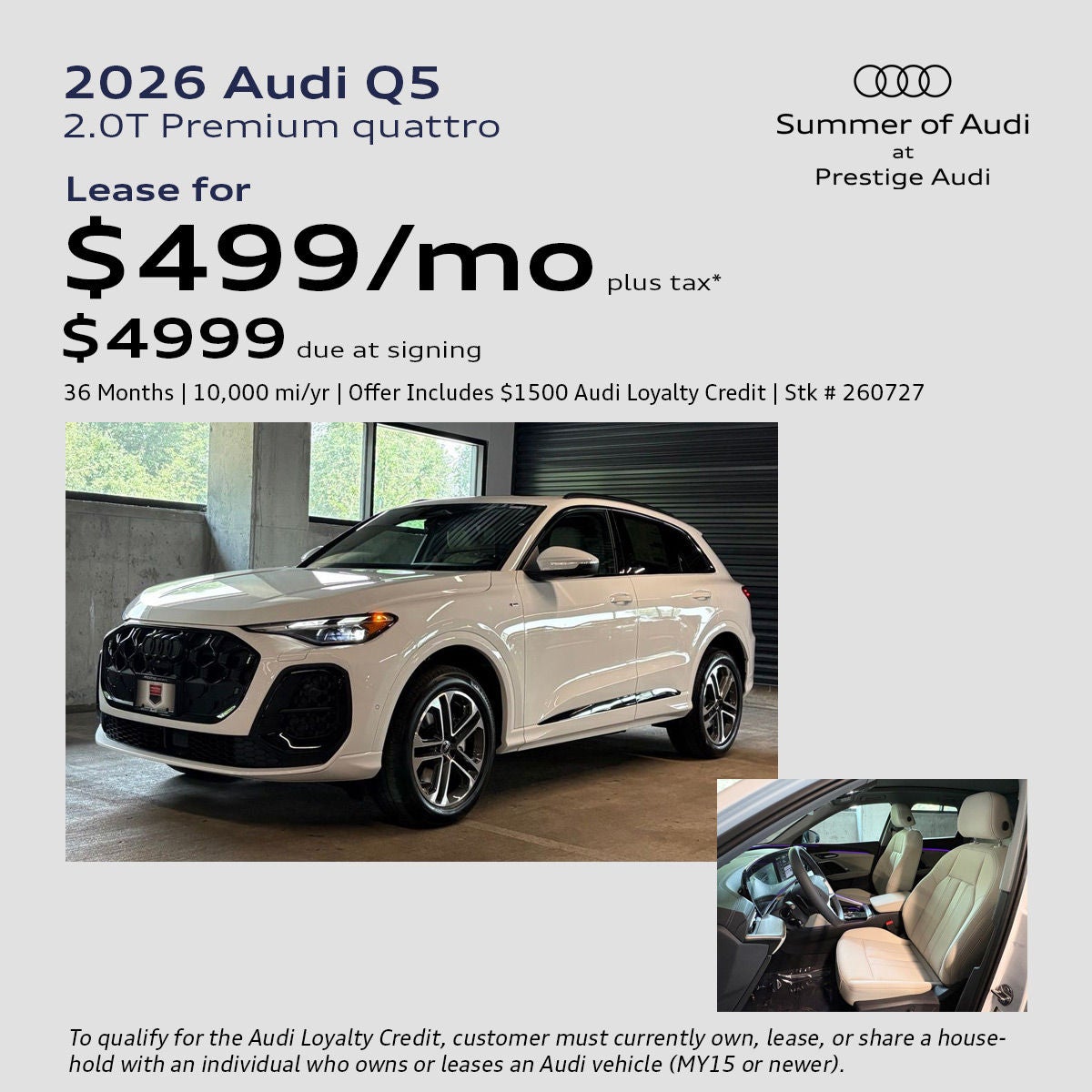 2026 Audi Q5 Lease Offer