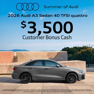 Side view of 2026 Audi A3 Quattro Premium