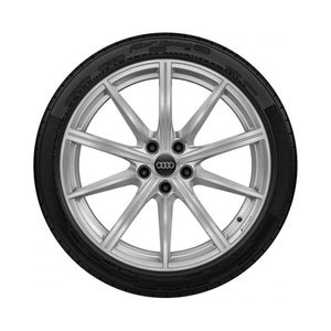 10-spoke star design, Galvanic silver, metallic, for the Audi RS5