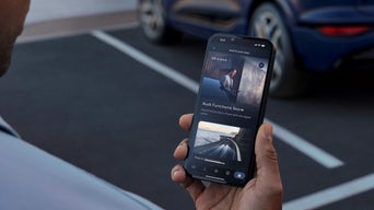 Close-up of the Audi Marketplace interface on the myAudi app.