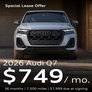 An Audi Q7 SUV parked.