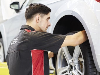 Audi vehicle at service center