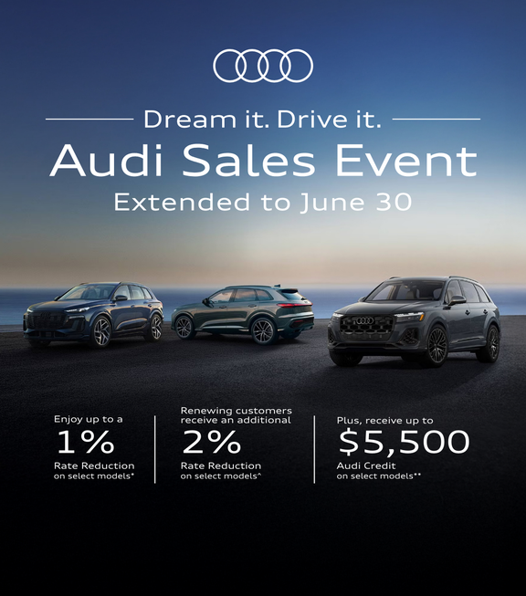 Dream it. Drive it. Audi Sales Event.