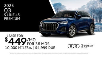 $449/Mo Lease on 2025 Audi Q3 S line 45 Premium Plus