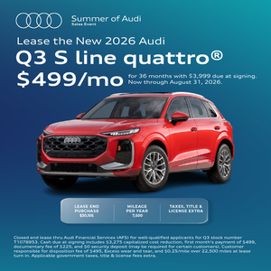 Lease the New 2026 Audi Q3 S line quattro® $499/mo