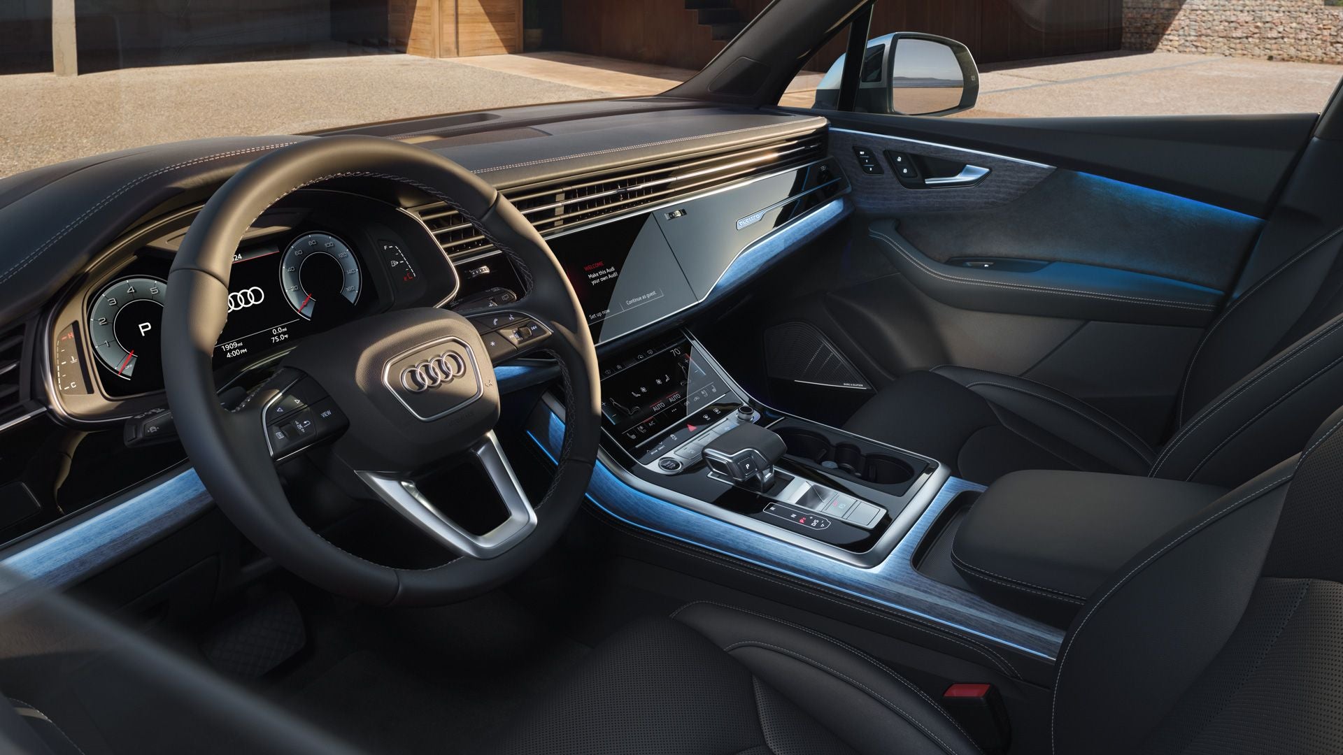 Drivers side Interior view of an Audi Q7.