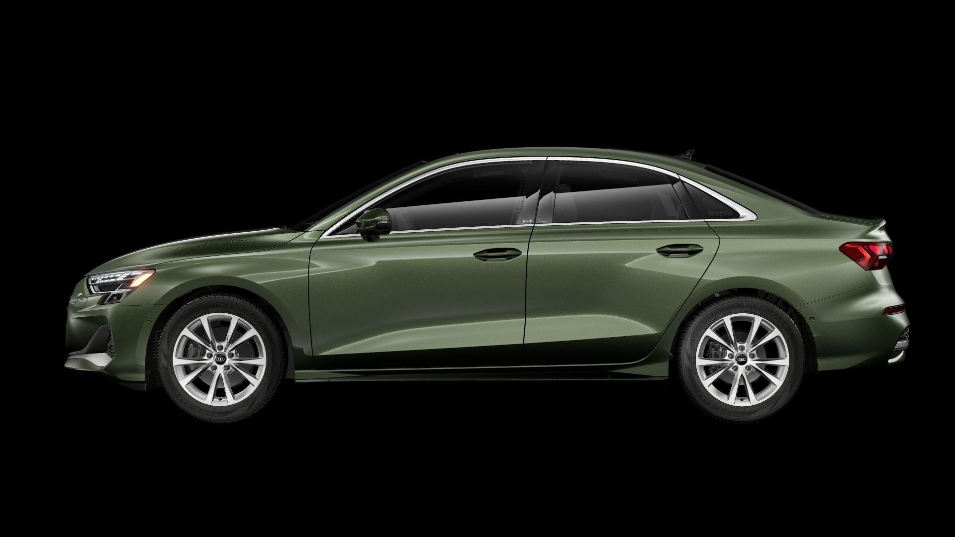 Side profile of the Audi A3. 