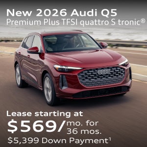 New 2026 Audi Q5 Premium Plus TFSI quattro S tronic Lease starting at $569/mo. for  36 mos. $5,399 Down Payment