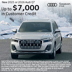 Side view of an Audi.