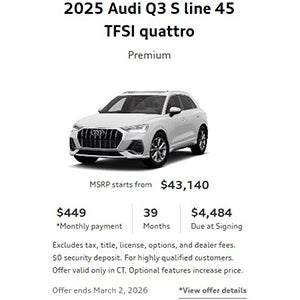 Side view of an Audi vehicle 