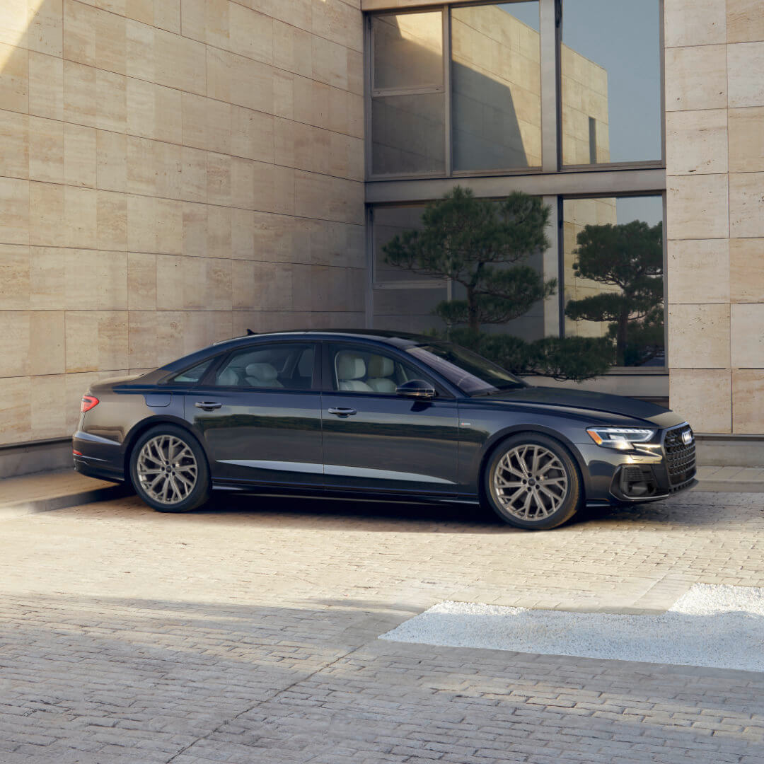 2026 Audi A8 Exterior In Front Of Stone Building