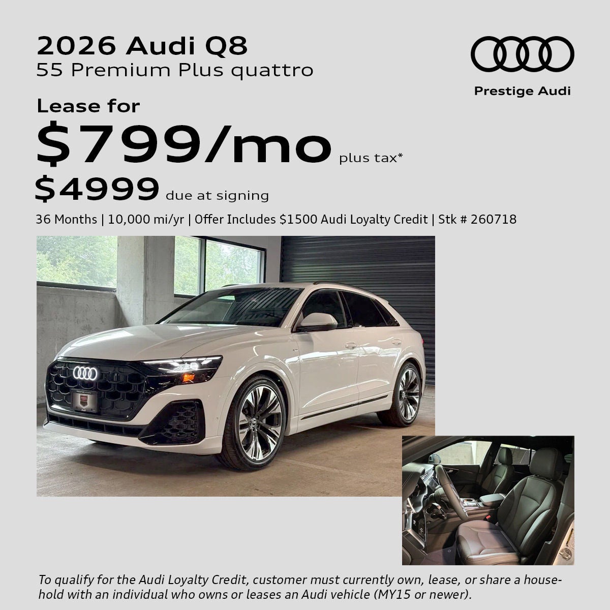 2026 Audi Q8 Lease Offer