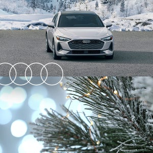 Front view of the Audi A5 parked.