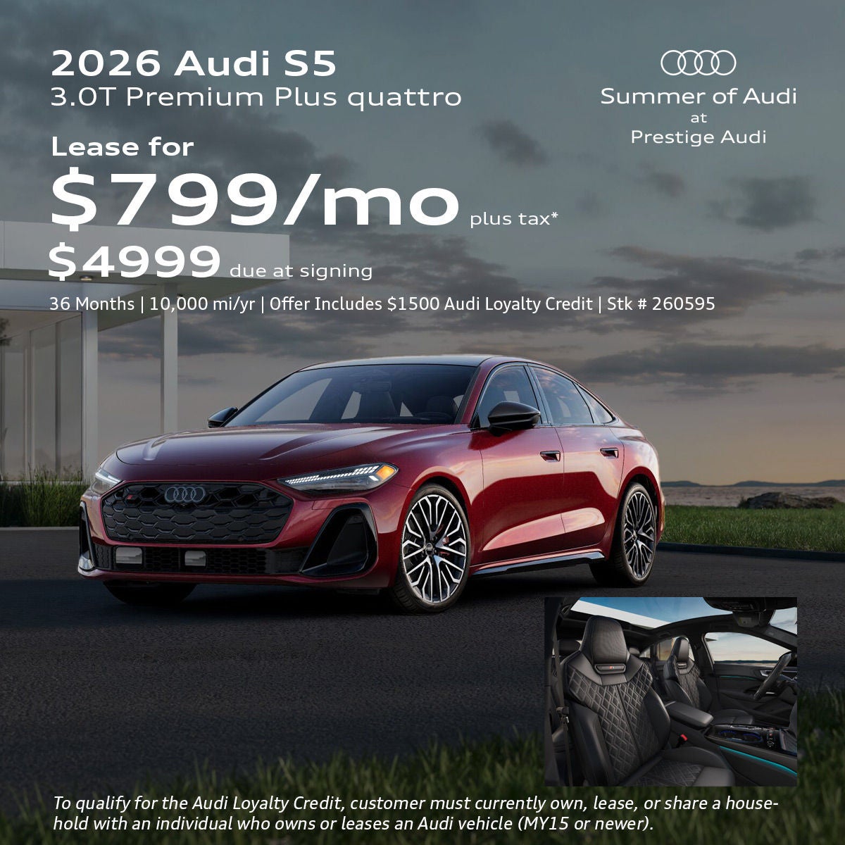 Audi S5 Lease Offer