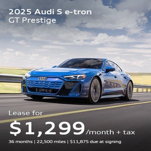 front facing 2025 Audi S e-tron GT parked