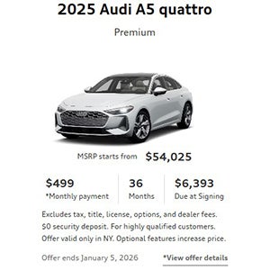 Side view of an Audi vehicle