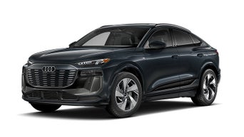 Three-quarter side view of the Audi Q6 Sportback e-tron.