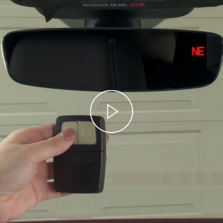 Close-up on a garage door clicker.   