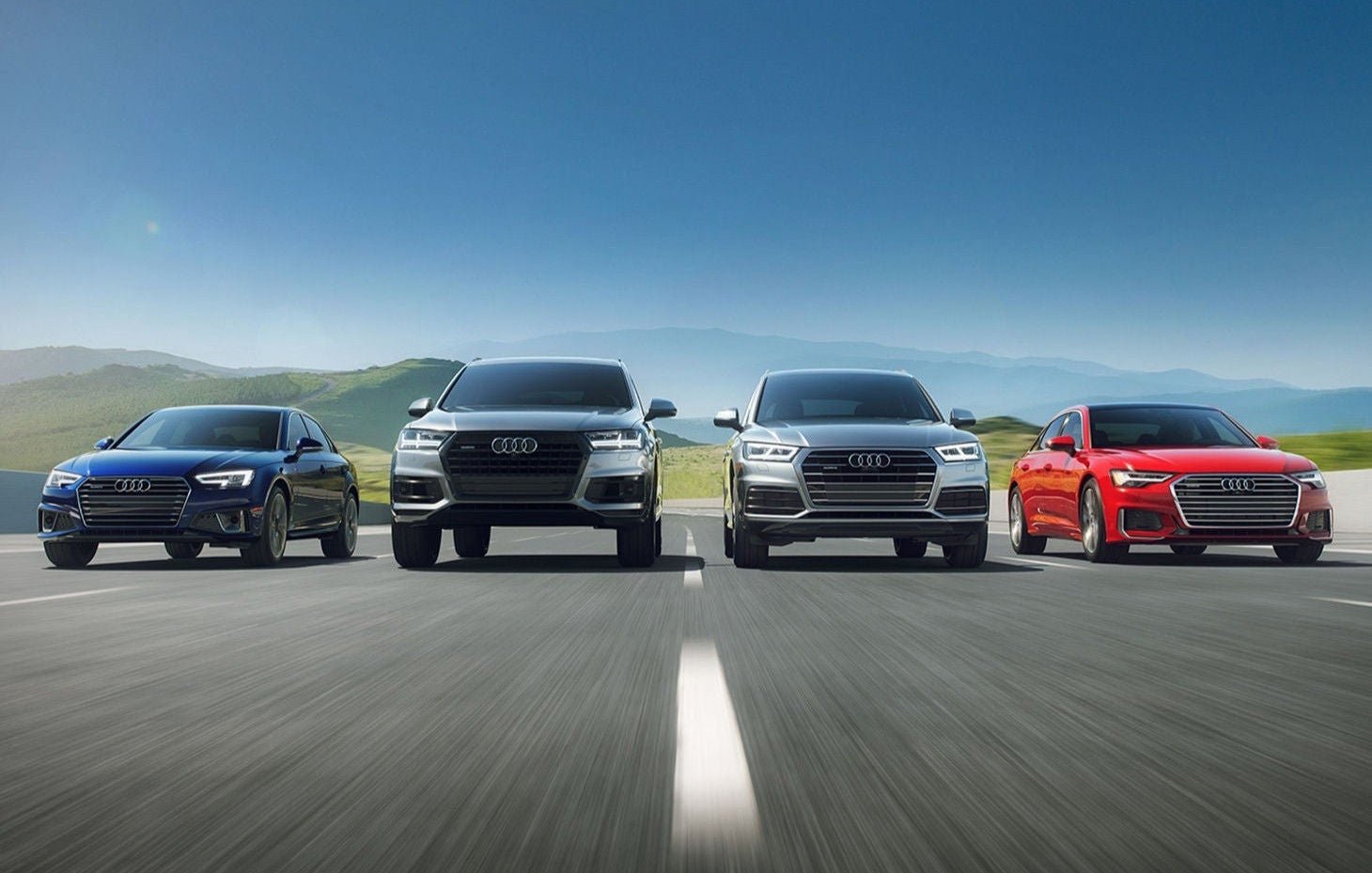 Certified Pre-Owned Audi Cars Driving Together