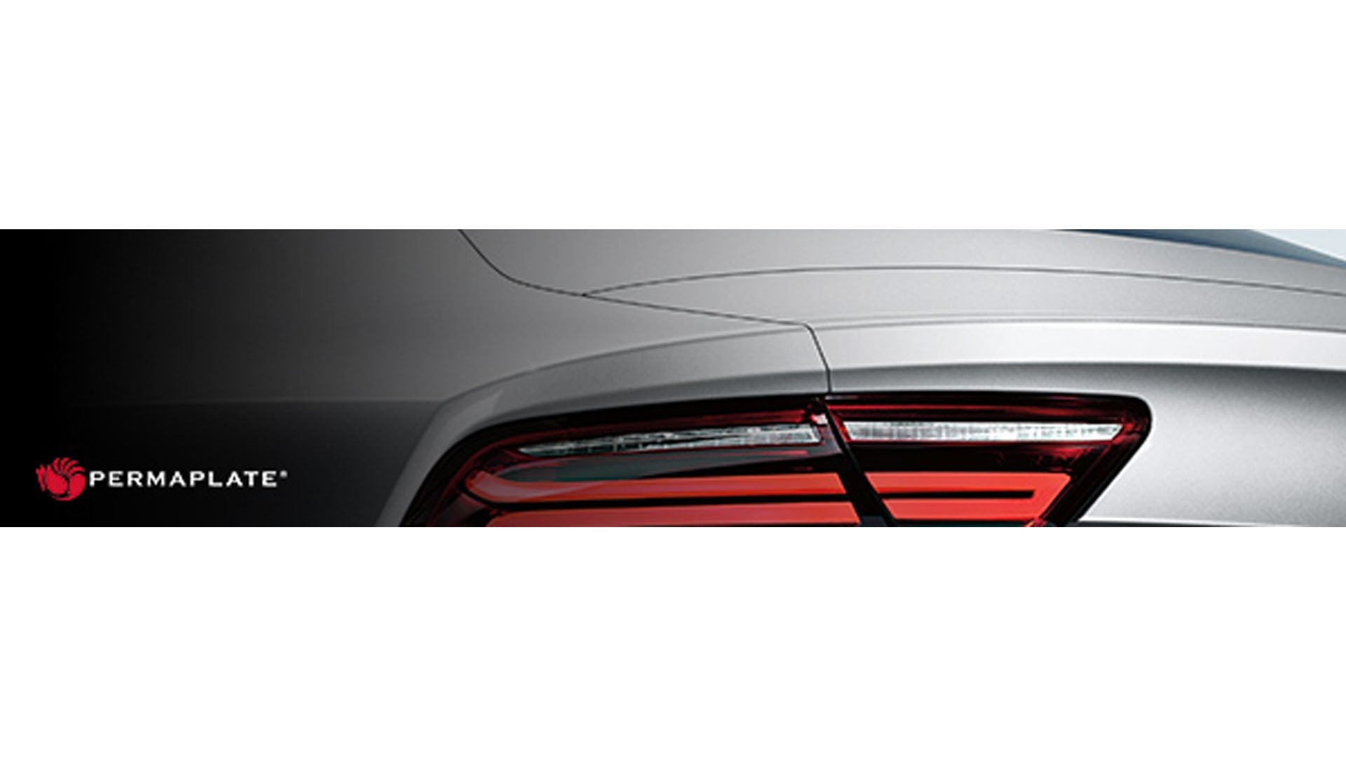 image of rear lights on car with permaplate premium plate protection